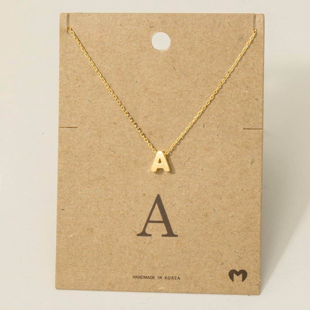 Fame Accessories - Initial Pendant Necklace: LG