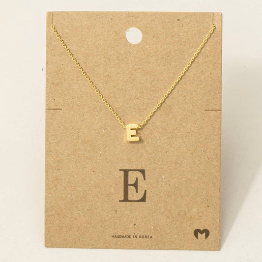 Fame Accessories - Initial Pendant Necklace: EG