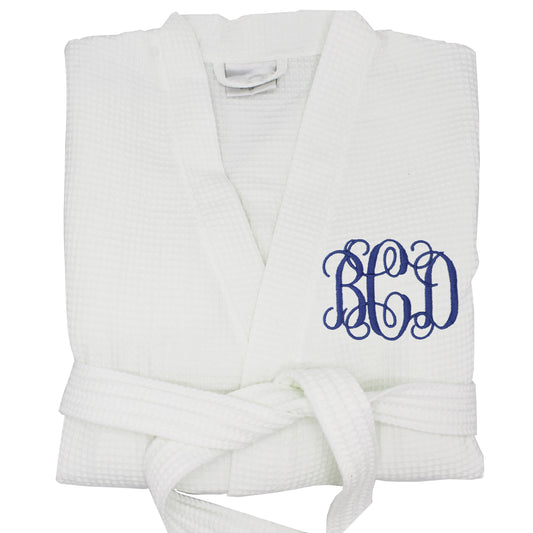 Personalized Waffle Bridesmaid Kimono Robe - Wedding Bridal Party Robes - Women's Bathrobe - Custom Monogrammed