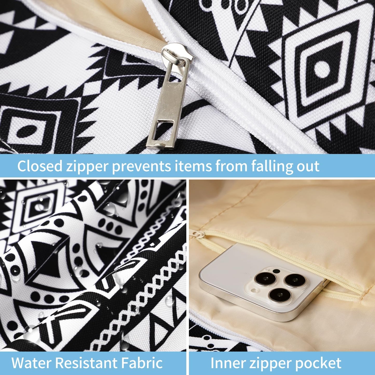 Beach Bags for Women - Large Beach Tote Bag, Women Sandproof Pool Bag for Pool Gym Grocery Travel