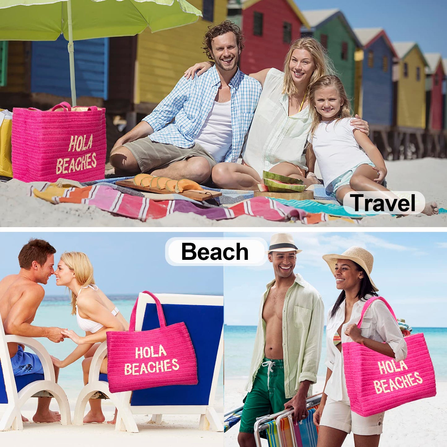 A Packable Beach Bag | The Straw Beach Tote Bag of 2025 | Beach Bags for Women Vacation | Large Beach Bag