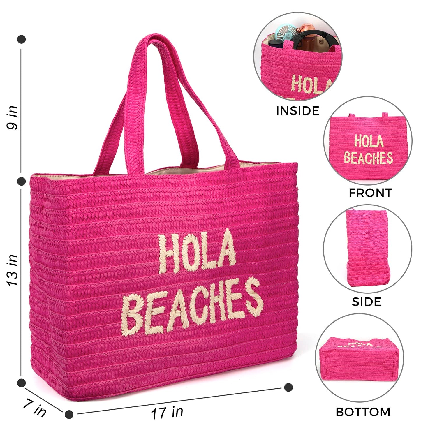 A Packable Beach Bag | The Straw Beach Tote Bag of 2025 | Beach Bags for Women Vacation | Large Beach Bag