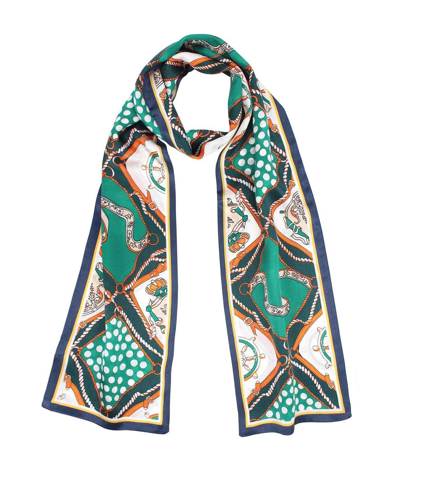 ANDANTINO 100% Silk Scarf for Women 59”*6.3” Long Shawls for Headscarf and Neck- Oblong Hair Wraps with Gift Packed