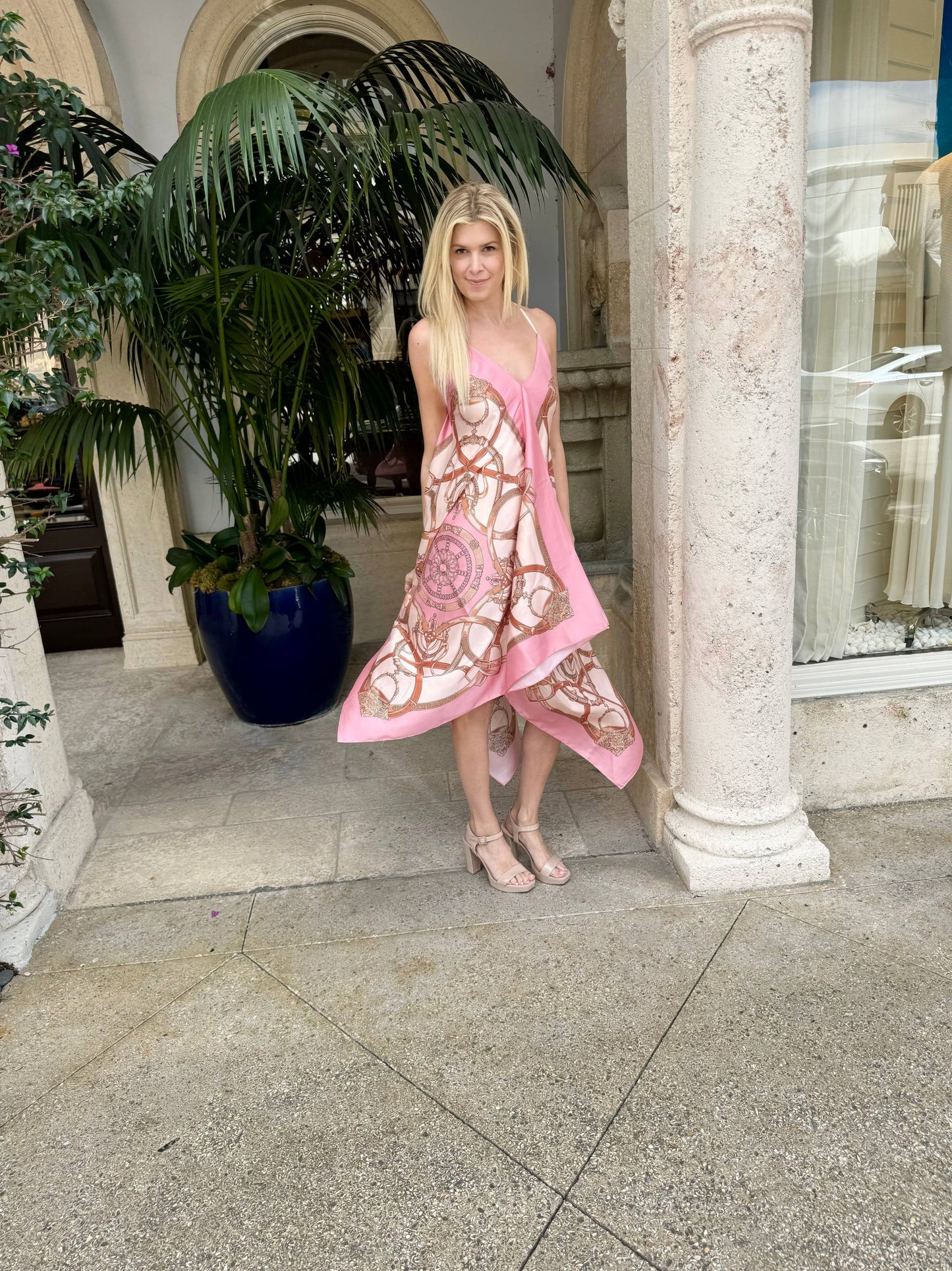 Stacy Bradley Design - Silk Dress / Pink Stirrup