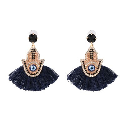 Glamour Rhinestone Hot Pink Tassel Women's Earrings