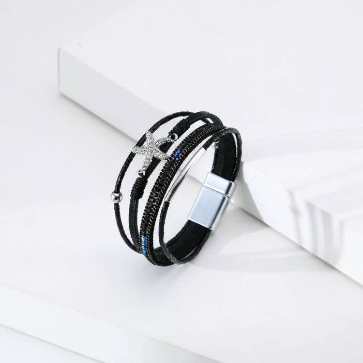 Ole - Seafish Multilayer Magnetic Bracelets B3997: Blue