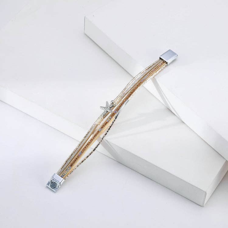 Ole - Seafish Multilayer Magnetic Bracelets B3997: Blue