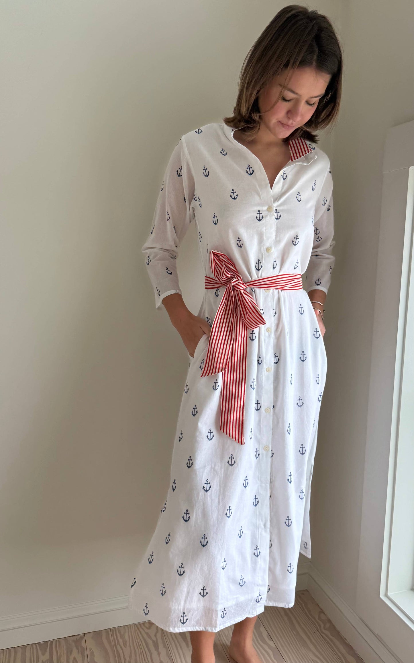 Pink Pineapple - Après Beach Anchor Maxi Dress: Small