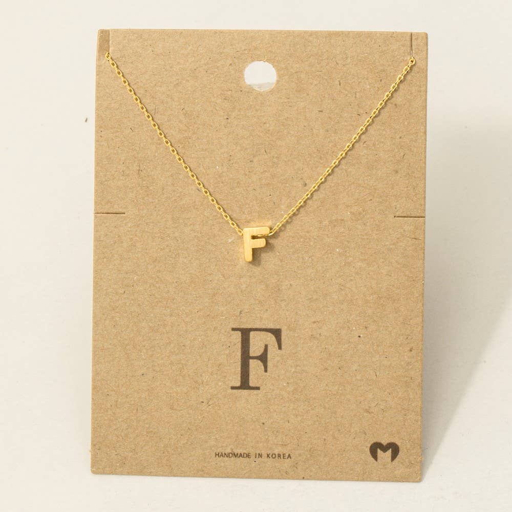 Fame Accessories - Initial Pendant Necklace: HG