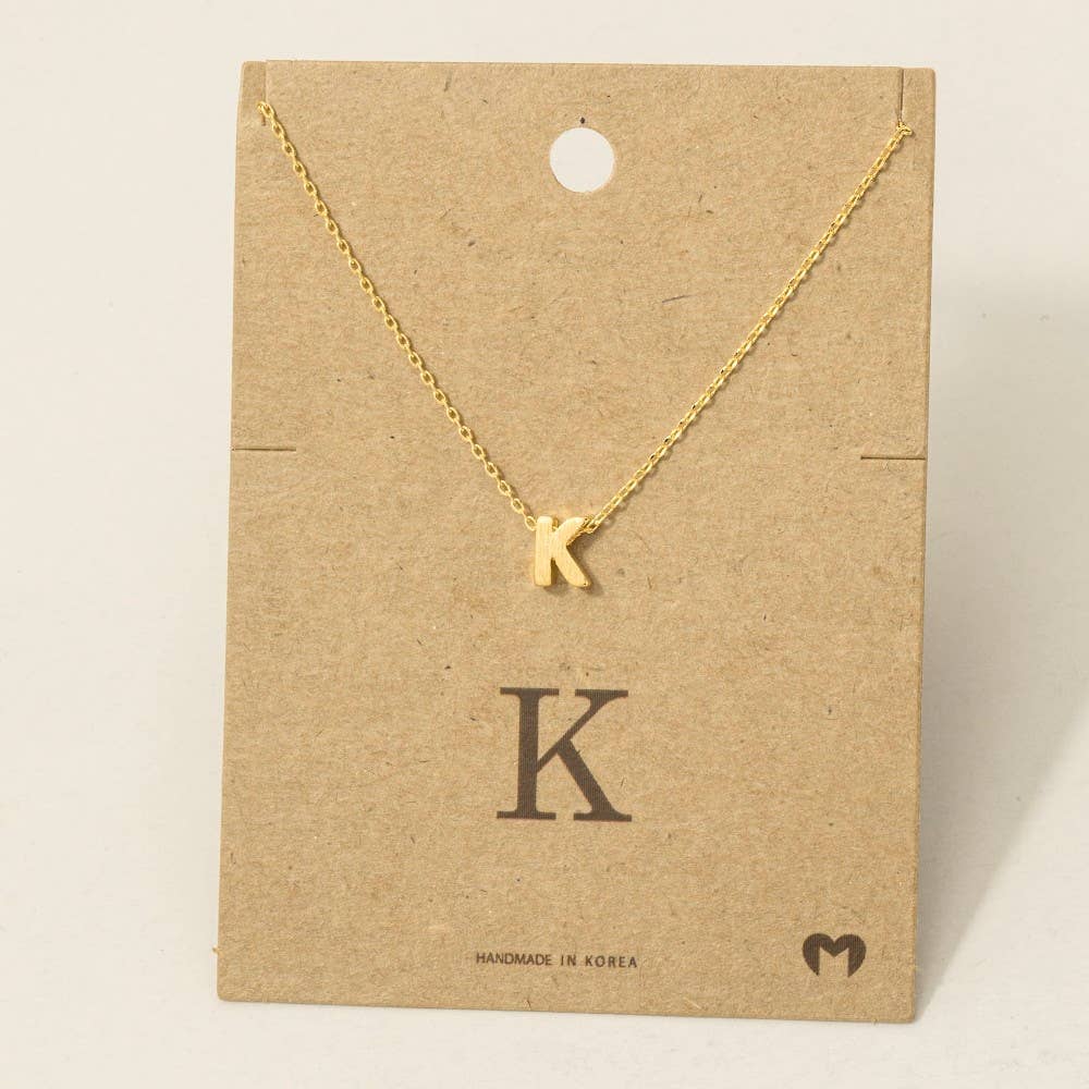 Fame Accessories - Initial Pendant Necklace: CG
