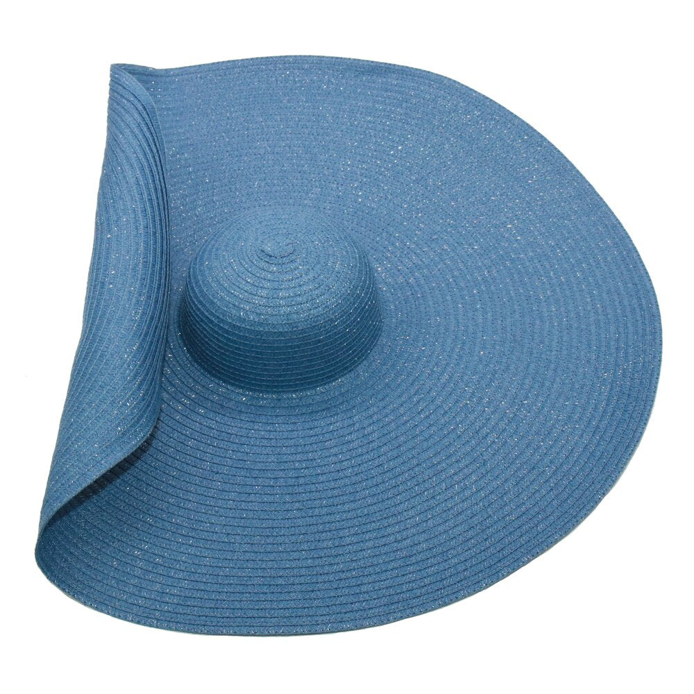 Women's Colorful Large Brim Straw Sun Hat