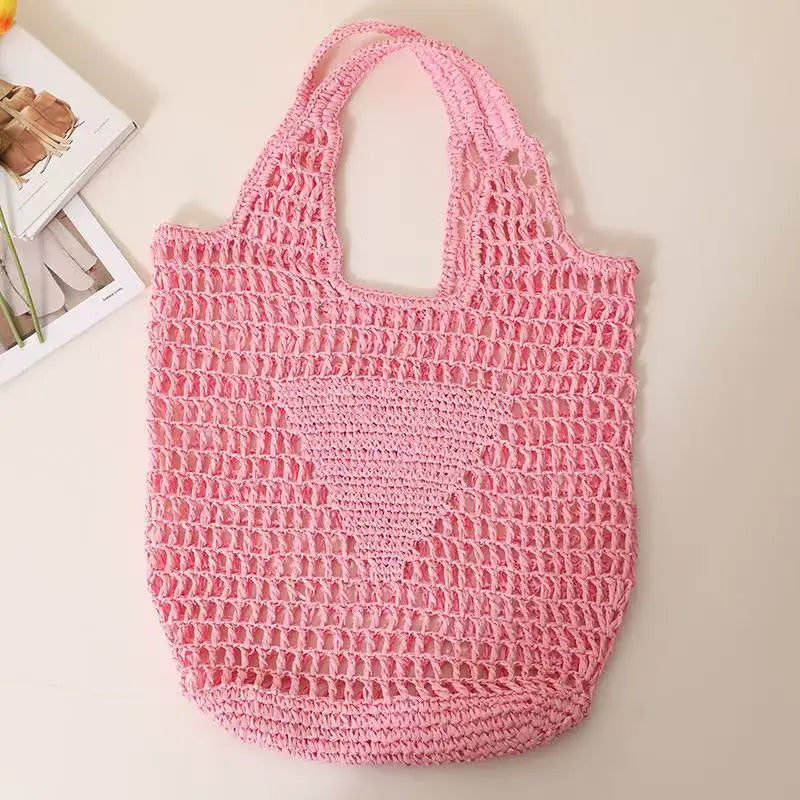 Personalized Beach Tote Bags Custom Bridesmaid Raffia Bag With Name,Monogram Initials Handle Straw Bag Bridesmaid Wedding Gifts