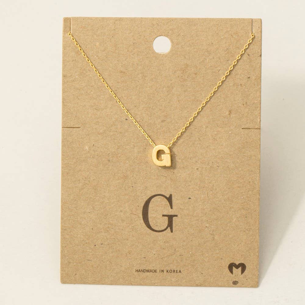 Fame Accessories - Initial Pendant Necklace: MG