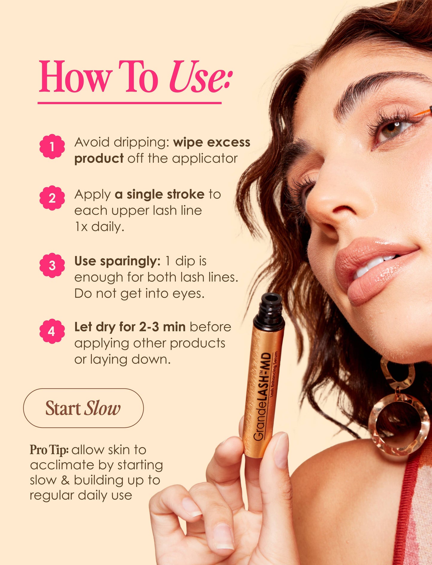 Grande Cosmetics - GrandeLASH-MD Lash Enhancing Serum: 1 mL (6 Week Supply)