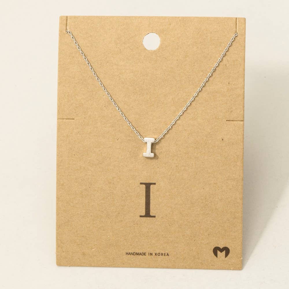 Fame Accessories - Initial Pendant Necklace: MG