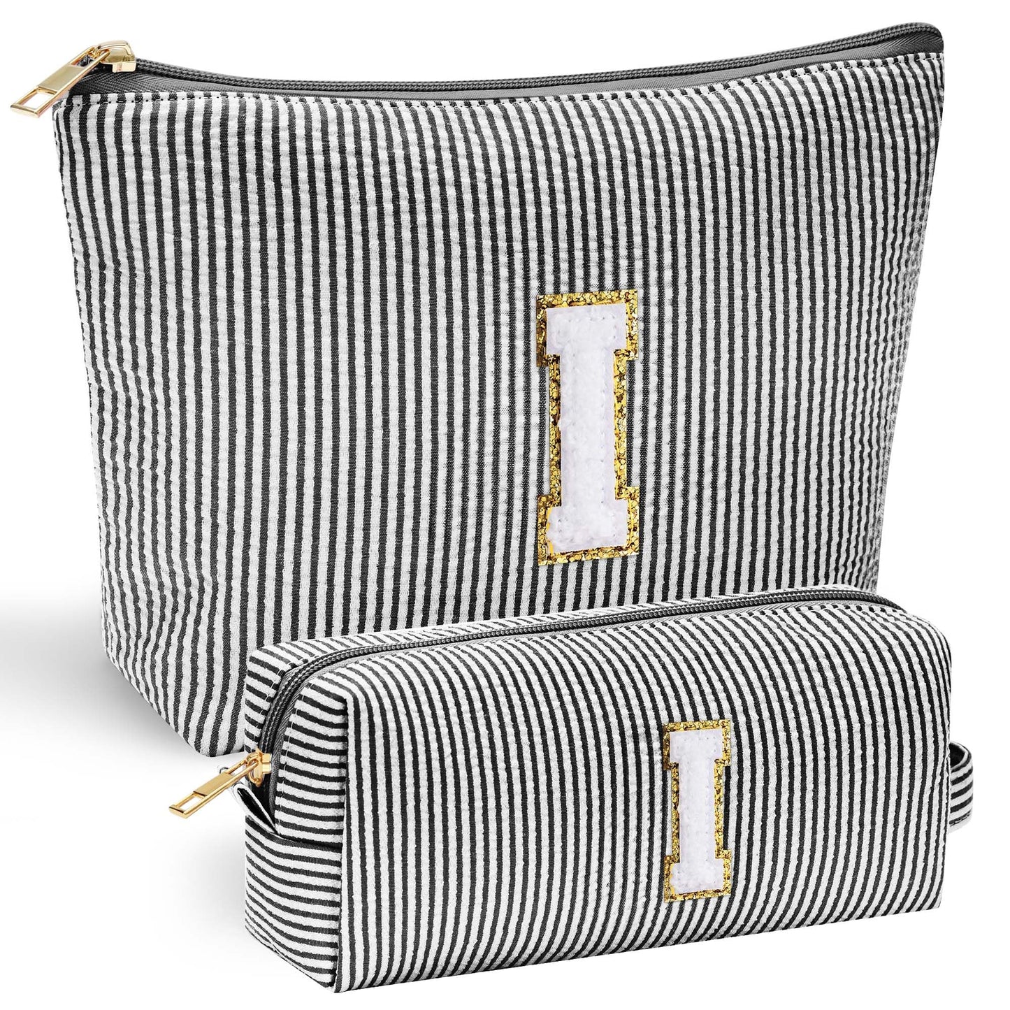 YOOLIFE Personalized Makeup Bag for Women - Monogram Cosmetic Bag Travel Toiletry Bag Brush Holder Birthday Gifts for Women Her Wedding Bridesmaid Friend Sister Teacher Wife Grandma Pink Initial E