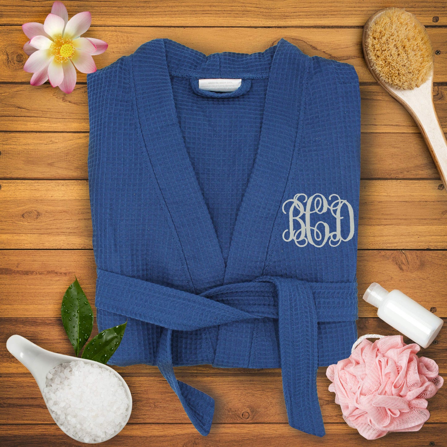 Personalized Waffle Bridesmaid Kimono Robe - Wedding Bridal Party Robes - Women's Bathrobe - Custom Monogrammed