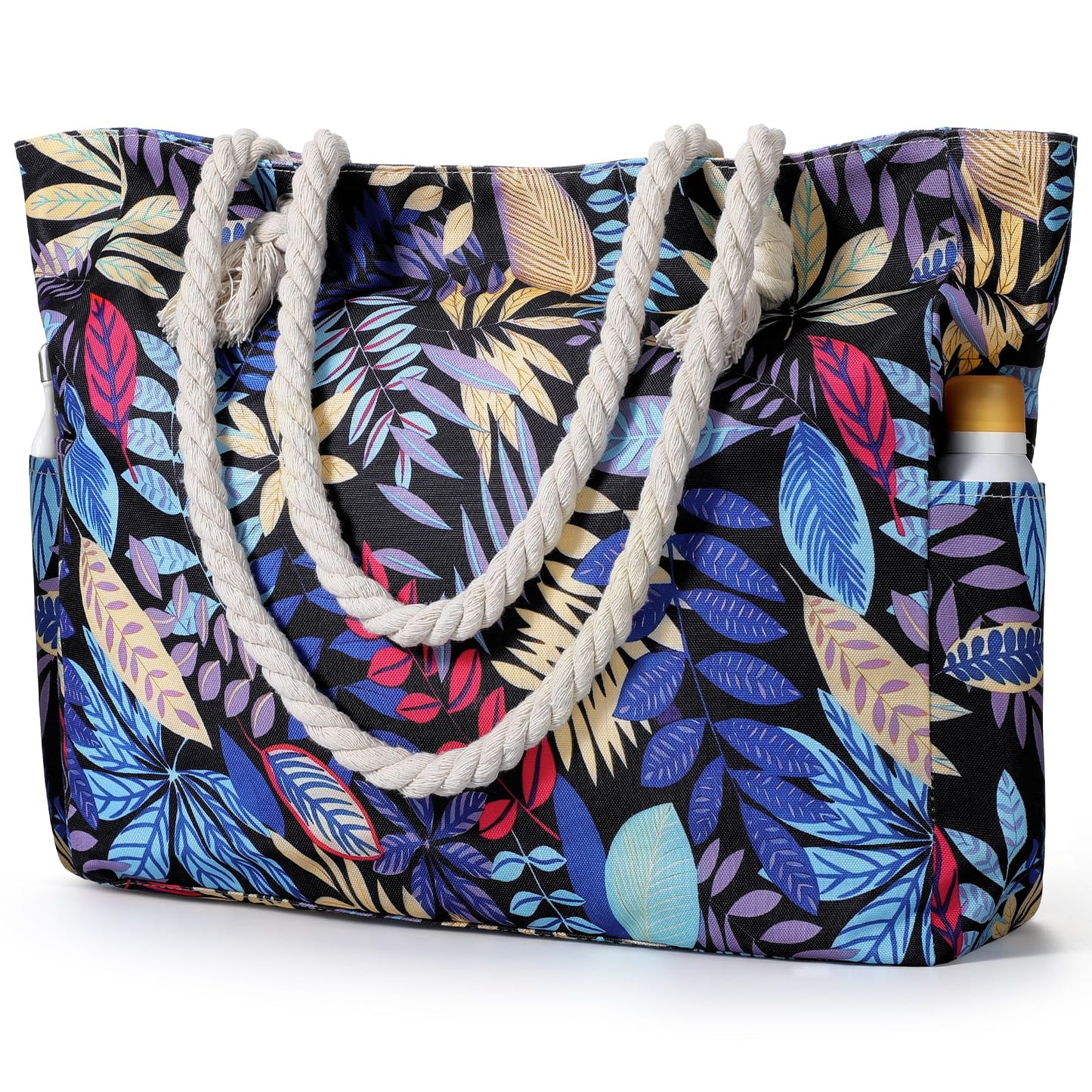 Beach Bags for Women - Large Beach Tote Bag, Women Sandproof Pool Bag for Pool Gym Grocery Travel