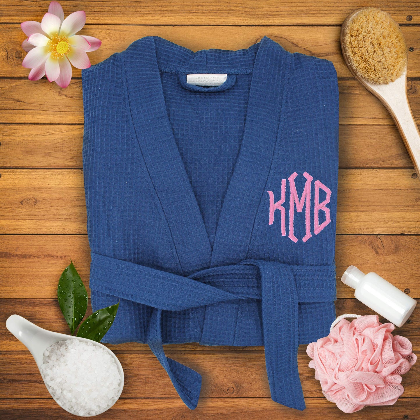 Personalized Waffle Bridesmaid Kimono Robe - Wedding Bridal Party Robes - Women's Bathrobe - Custom Monogrammed
