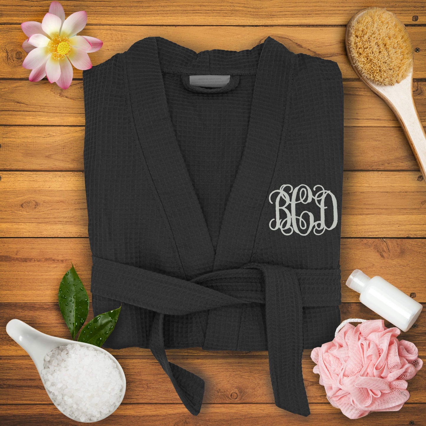 Personalized Waffle Bridesmaid Kimono Robe - Wedding Bridal Party Robes - Women's Bathrobe - Custom Monogrammed
