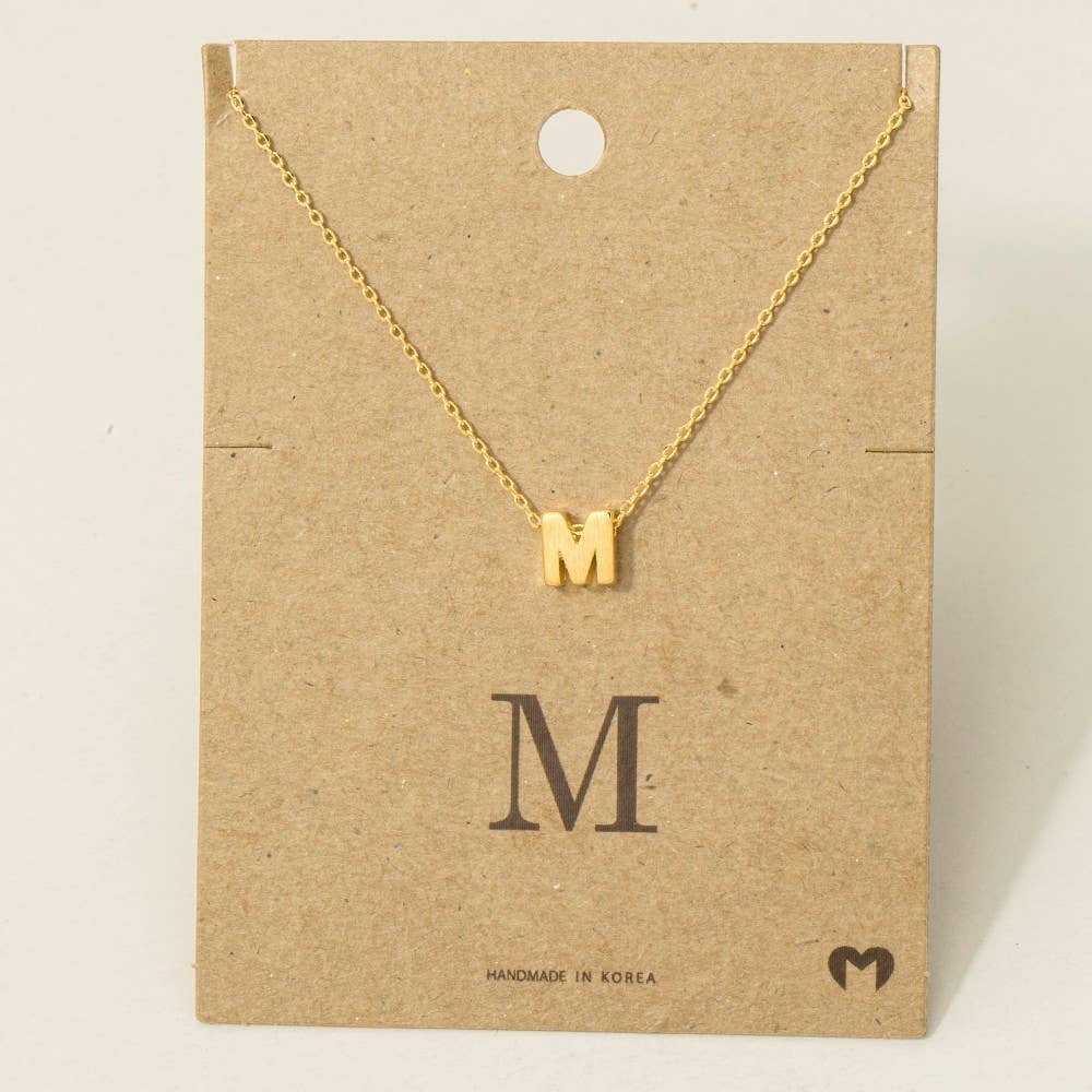 Fame Accessories - Initial Pendant Necklace: HS