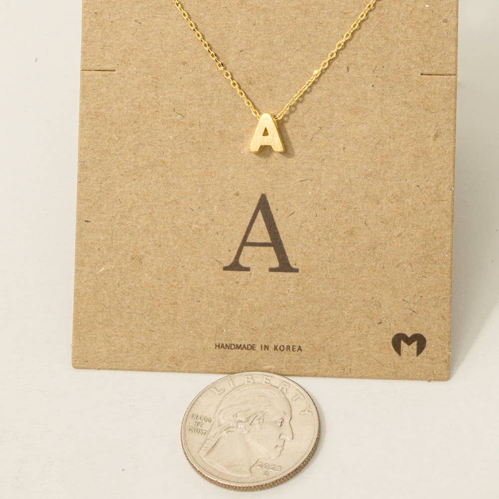 Fame Accessories - Initial Pendant Necklace: SG