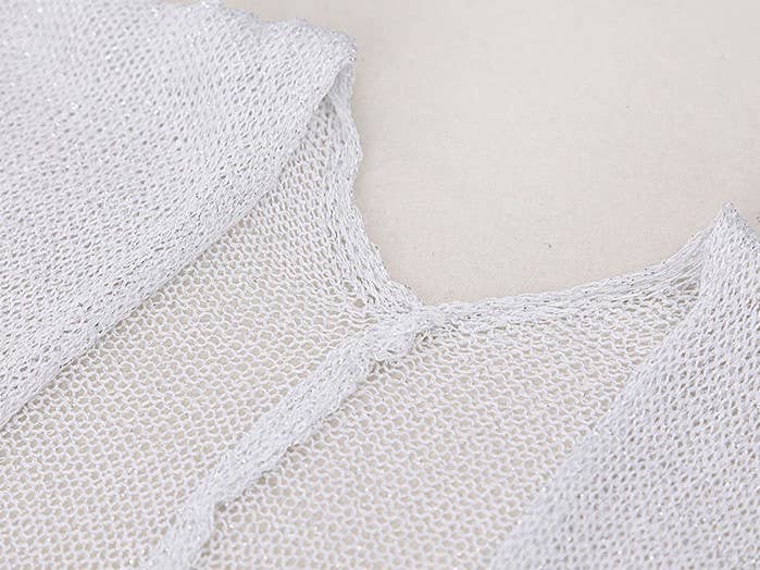 Rosa Clothing - Rose Gold Sparkle Sheer Kimono Beach Bikini CoverUp Robe: Rose Gold / M