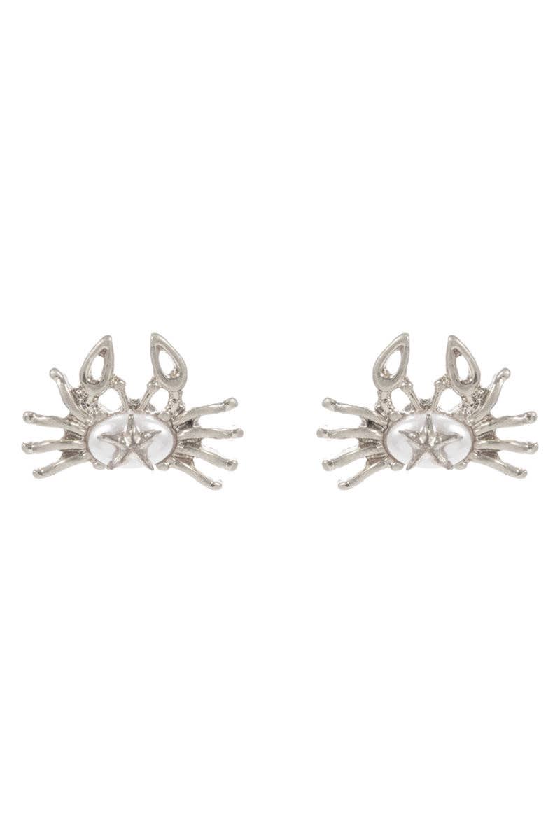 Designature New York - Summer Crab Pearl Hypoallergenic Post Earrings: VG / ONE