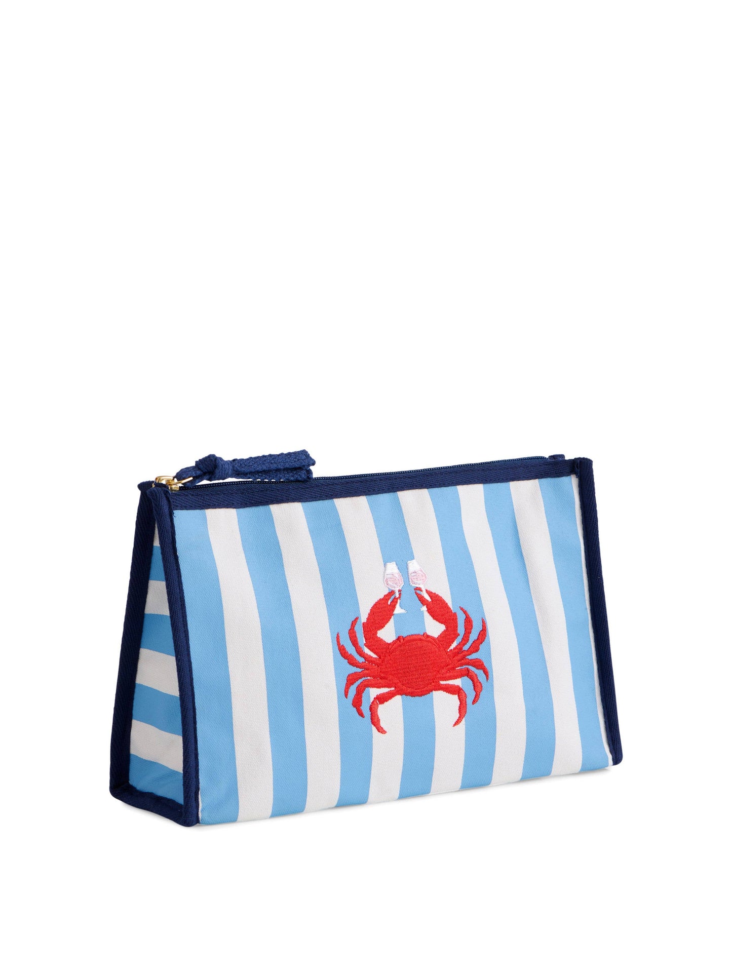 Shiraleah - CRAB & ROSÉ ZIP POUCH,BLUE