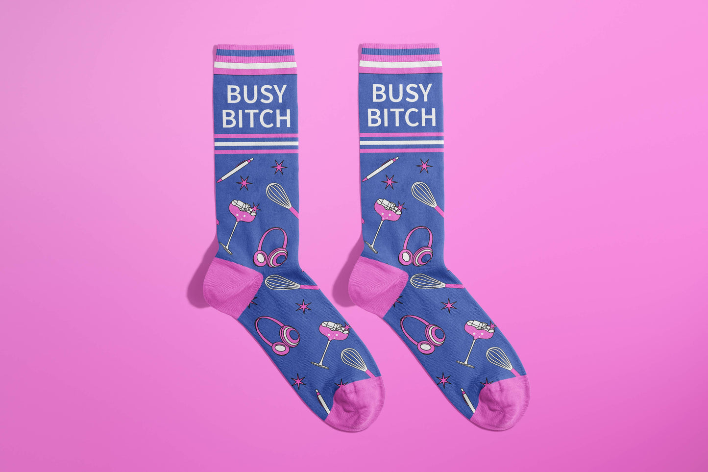 FUN CLUB - Busy Bitch Socks (gifts for mom, funny gifts)