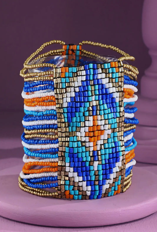 Colorful Southwestern Seed Bead
Stretch Bracelet