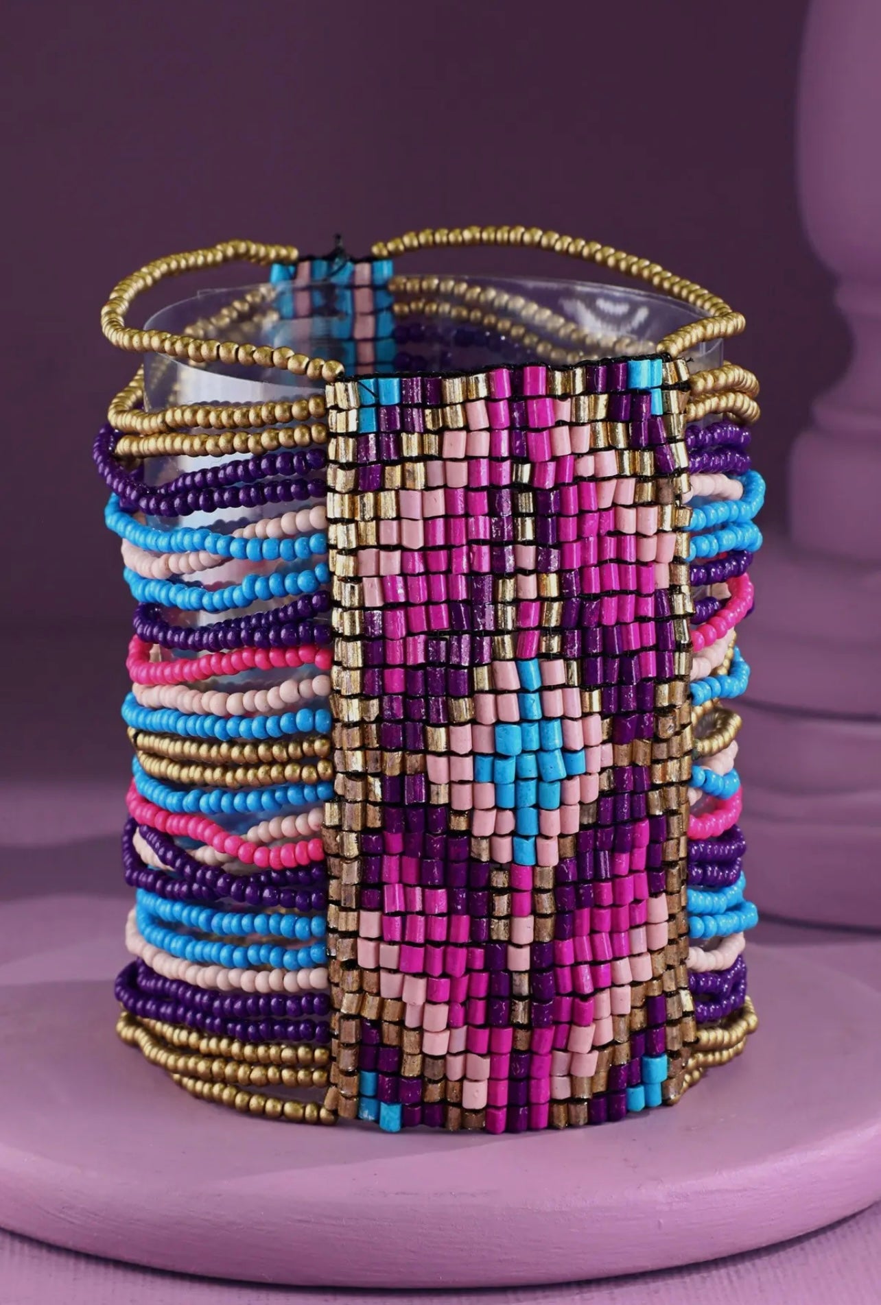 Colorful Southwestern Seed Bead
Stretch Bracelet