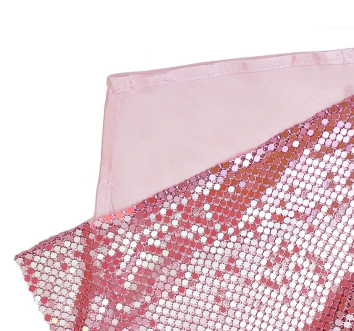 Halter Top Dark Pink Metal Mesh for Women