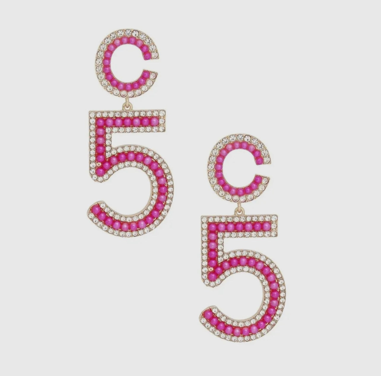 Drop Gold Pave Fuchsia Pearl C5
Earrings Women