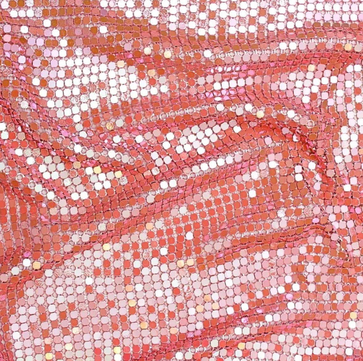 Halter Top Dark Pink Metal Mesh for Women