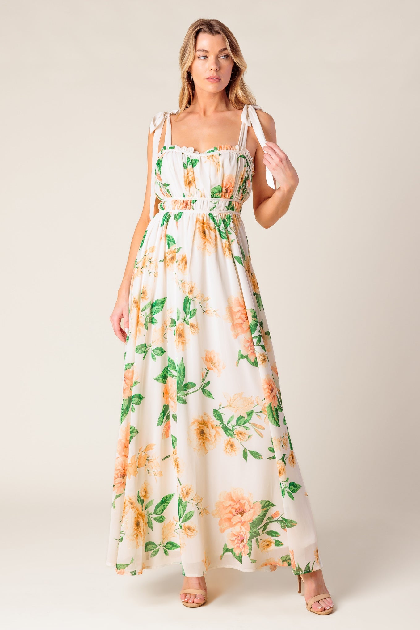 A PERFECT MATCH WOVEN MAXI DRESS