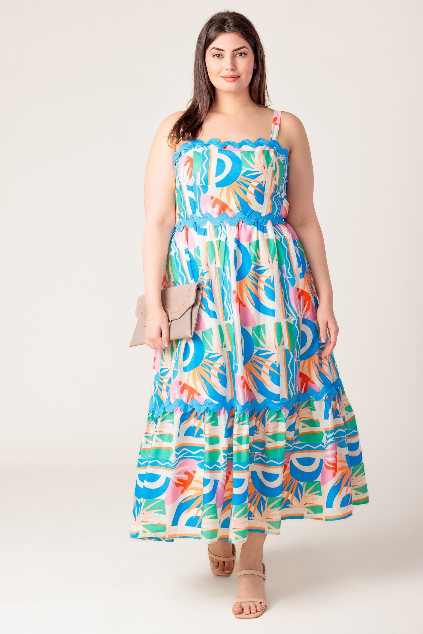 A HEAD START WOVEN MIDI DRESS