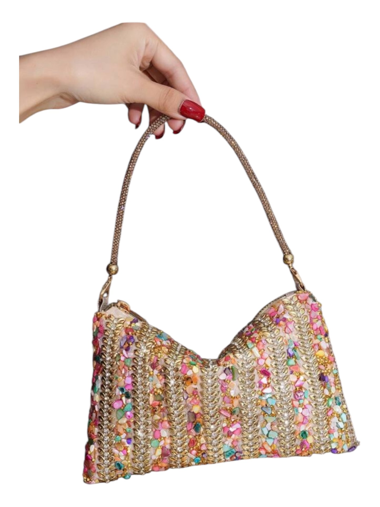 Colorful Beaded Handbag