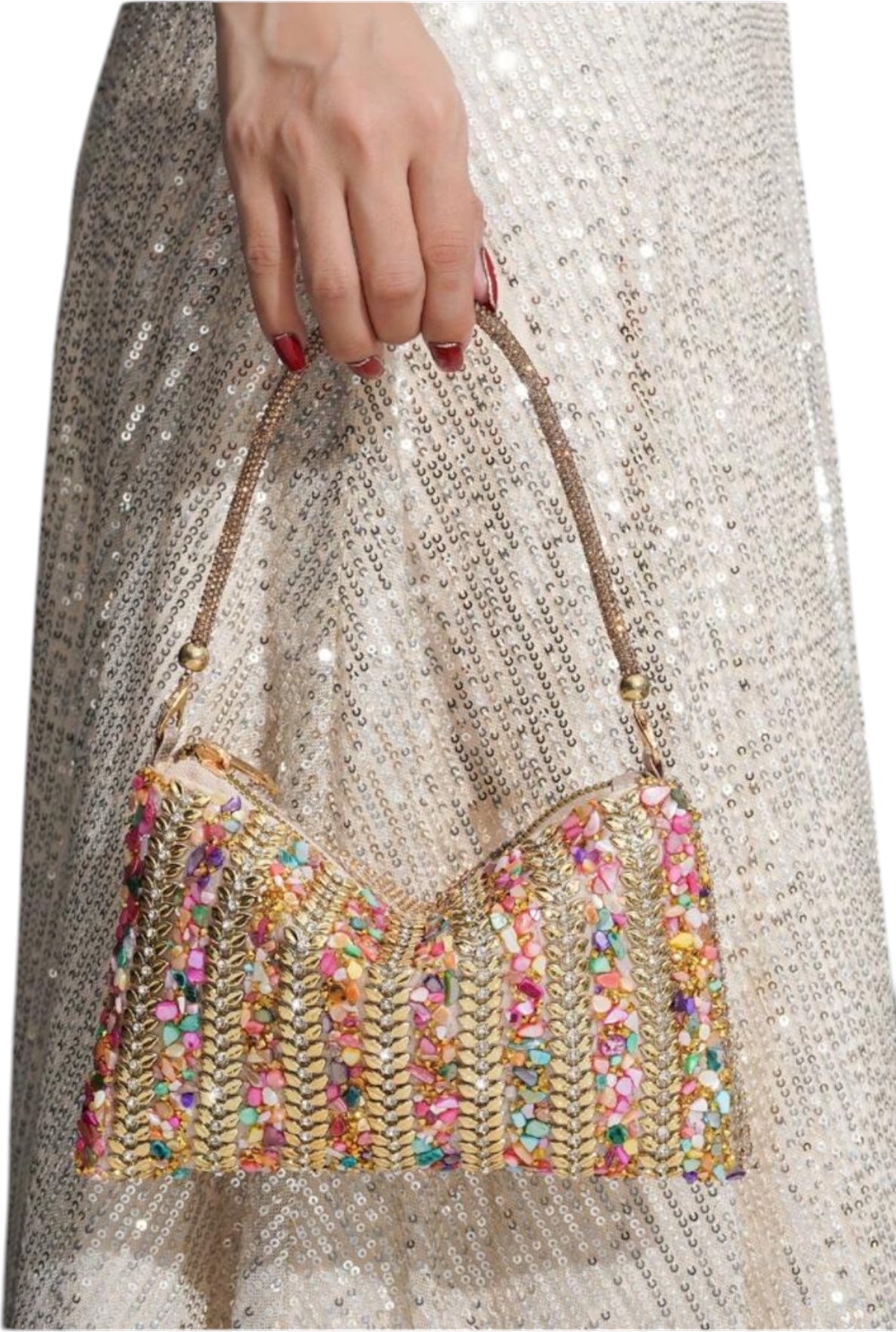 Colorful Beaded Handbag