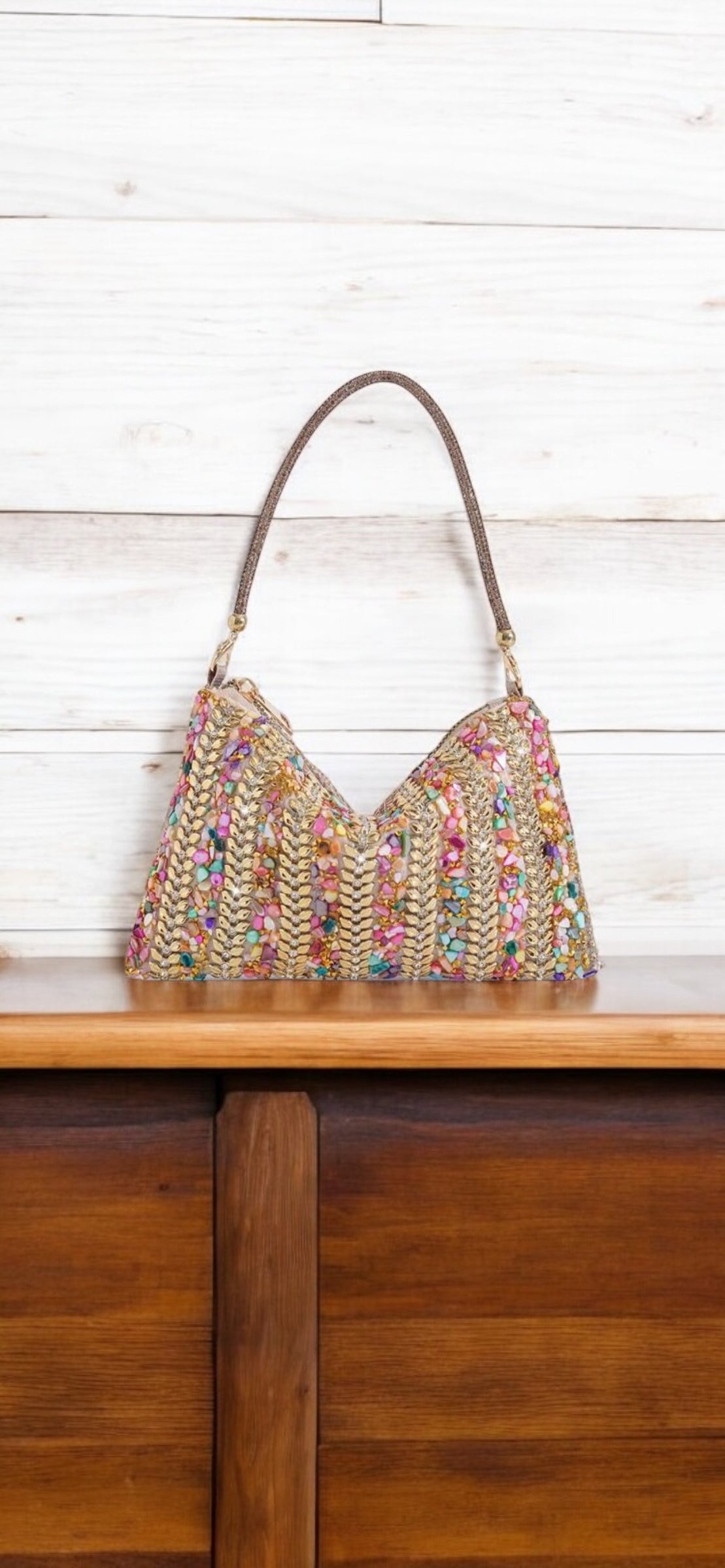 Colorful Beaded Handbag