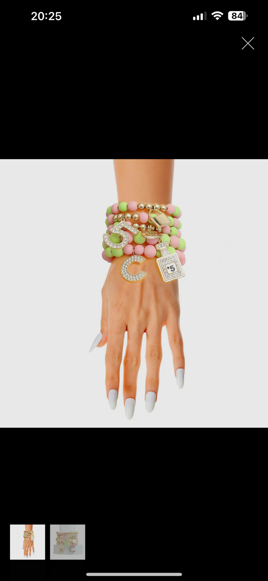 Matte Pink and Green Boutique
Charm Bracelets