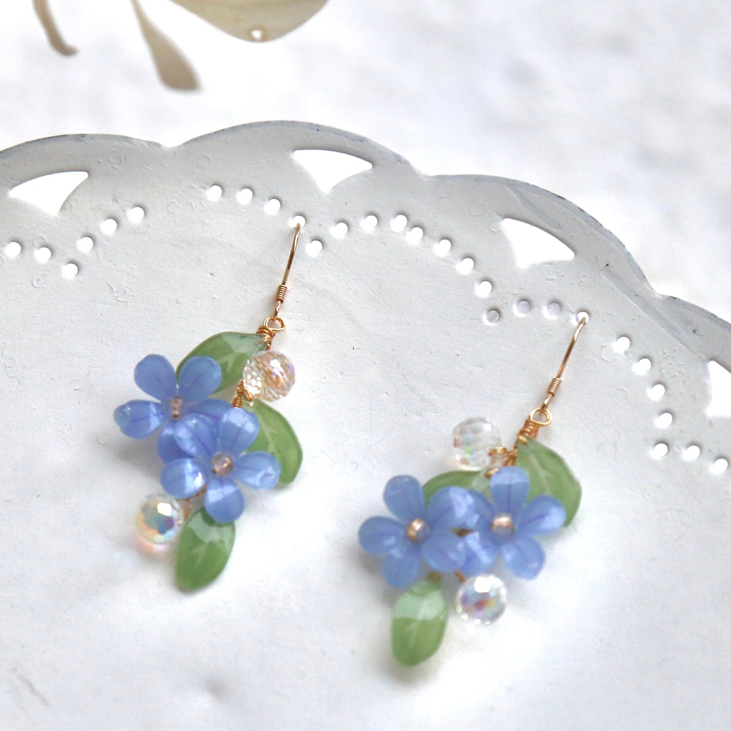 Blue Plumbago Earrings