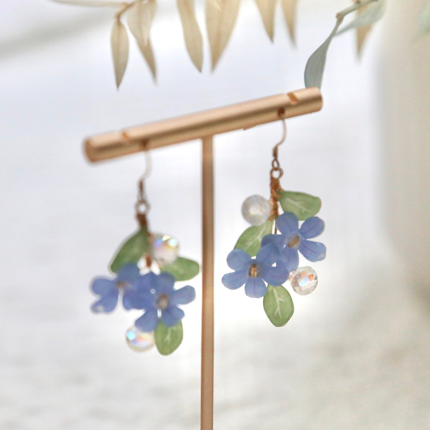 Blue Plumbago Earrings