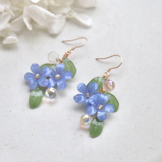 Blue Plumbago Earrings
