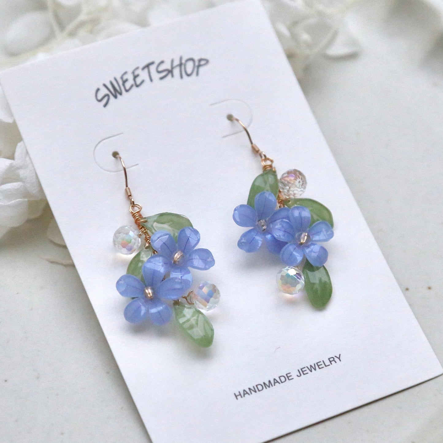 Blue Plumbago Earrings