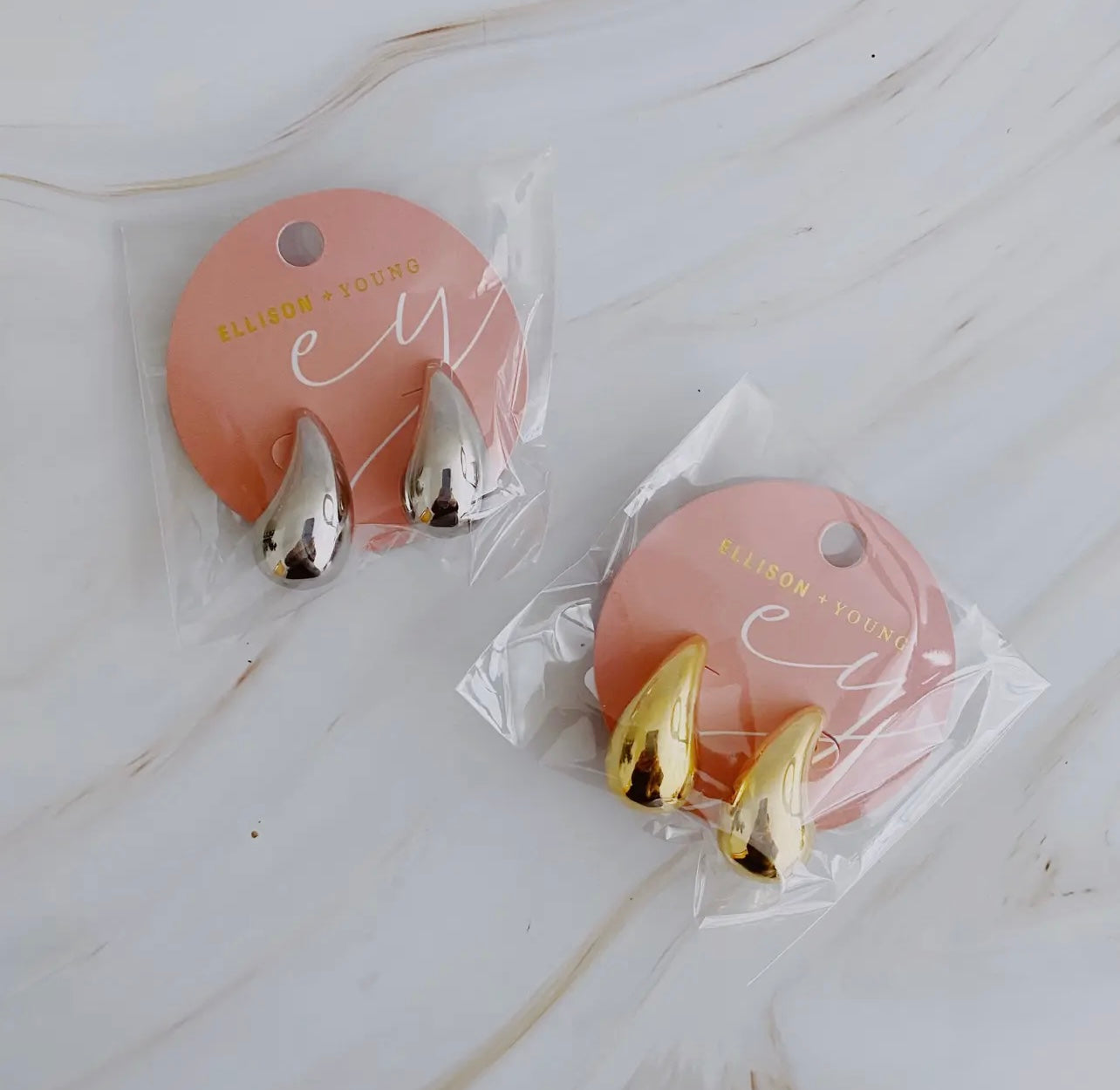 Statement Hollow Teardrop
Stud Earrings