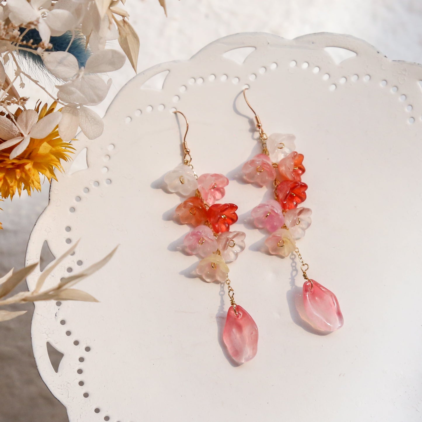 Colorful Flower& Petal Earrings