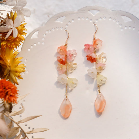 Colorful Flower& Petal Earrings