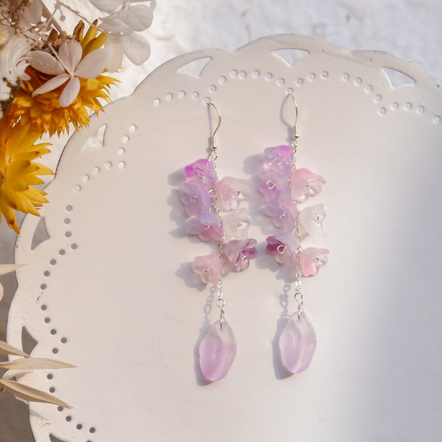 Colorful Flower& Petal Earrings