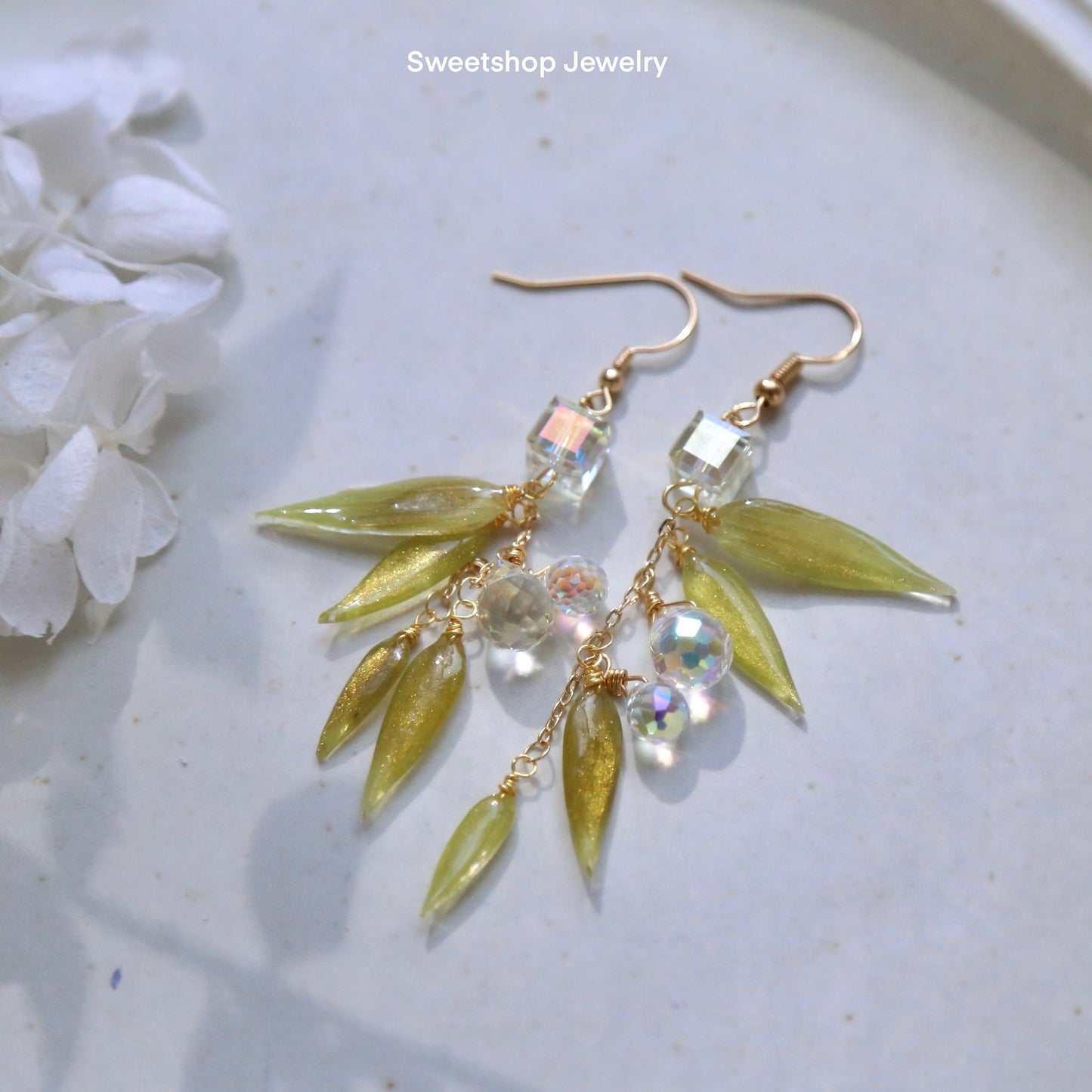 Bamboo leaf earrings
